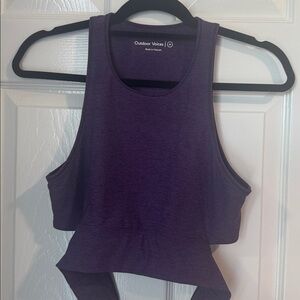 Outdoor Voices Women's Heathered Purple Crop Top